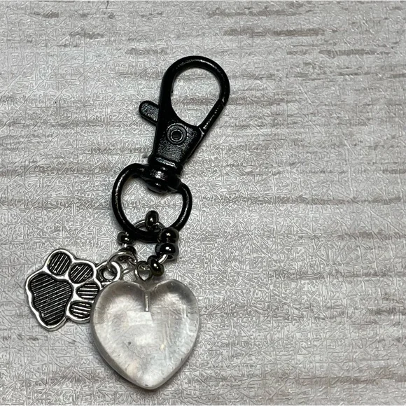 CCO REDUCED Clear Quartz Crystal Pet Charm Or Keychain Or Purse Toggle - Picture 7 of 10